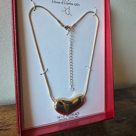 House of Harlow 1960 Gold Plated Pendant Necklace New In Box - Picture 2 of 6